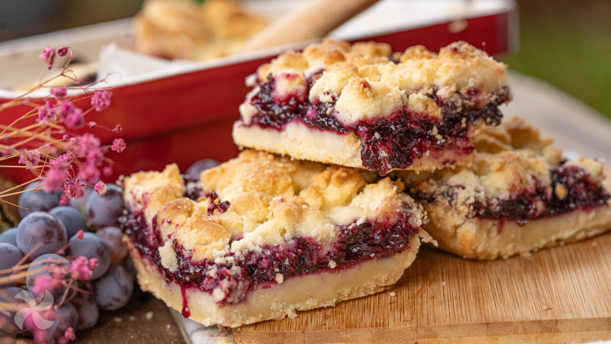 Galletas de mantequilla y frutos del bosque
